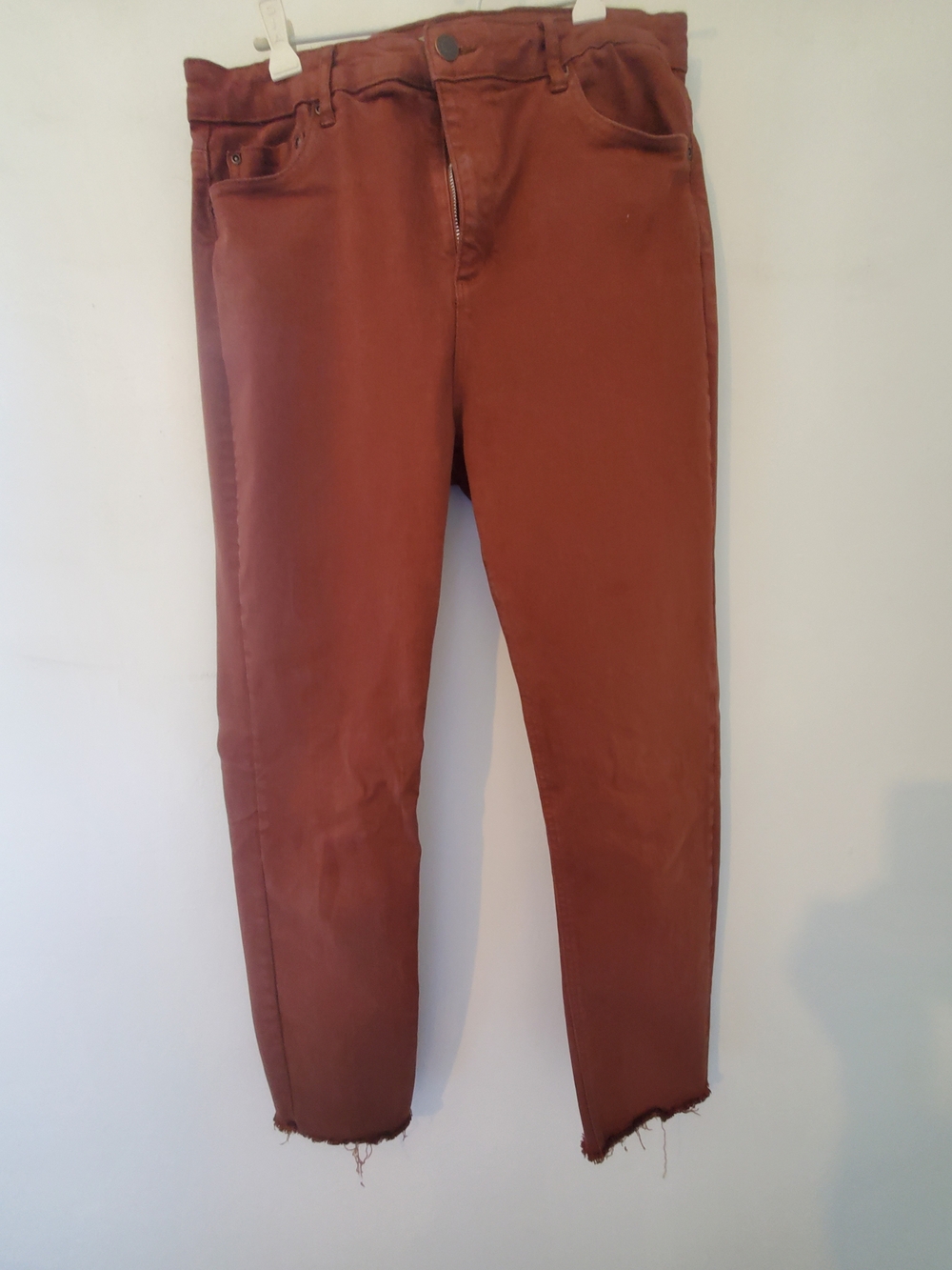 Tractr Rust-Colored High-Rise Skinny Pants